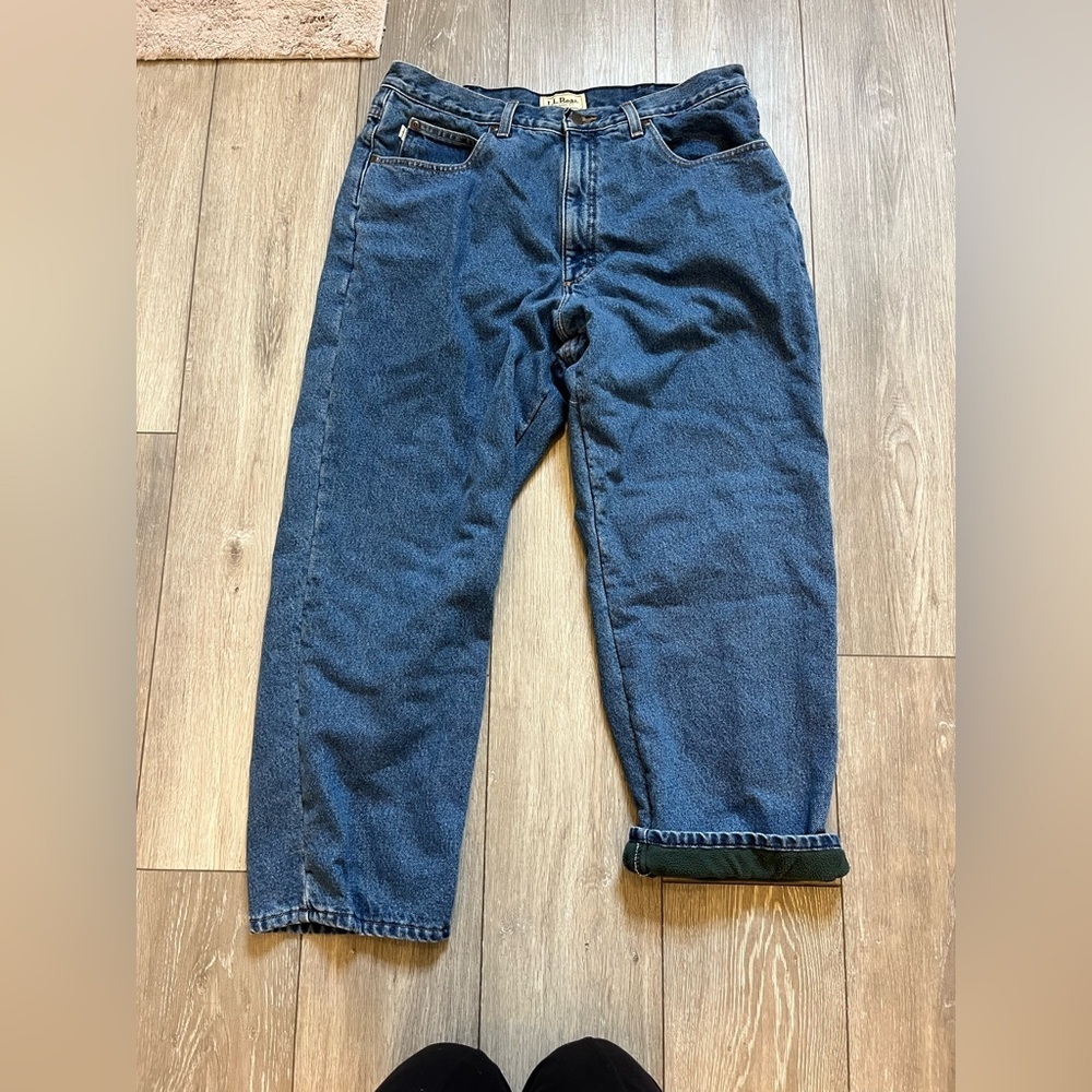 Vintage L. L. Bean Fleece lined Jeans Size 37 x 28